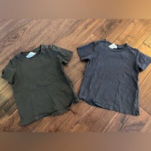 H&M Kids Short Sleeve Tees - Dark Navy and Dark Gray/Black